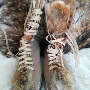 NWOT Carlo Pazolini Fur and Suede Boots